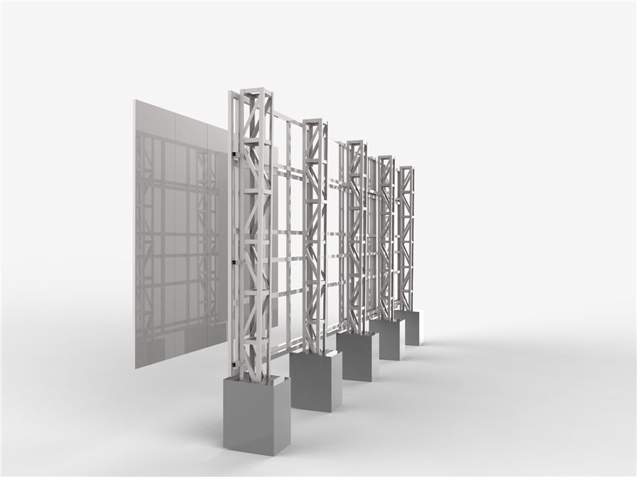 隔离施工现场美化市政环境标准10米高角钢格构柱围挡是如何现场安装的呢？